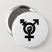Transgender Resistance Symbol - - - Ronde Button 4,0 Cm (Voorkant /achterkant)