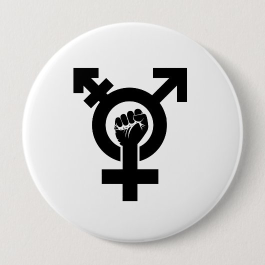 Transgender Resistance Symbol - - - Ronde Button 4,0 Cm (Voorkant)