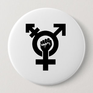 Transgender Resistance Symbol - - -  Ronde Button 4,0 Cm