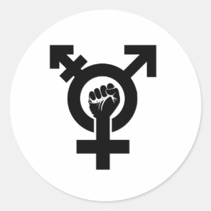 Transgender Resistance Symbol - - - Ronde Sticker