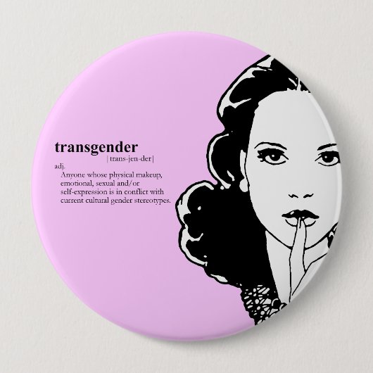 TRANSGENDER RONDE BUTTON 4,0 CM (Voorkant)
