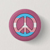 Transgender roze pride vredeknop ronde button 3,2 cm (Voorkant)