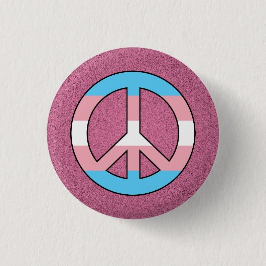 Transgender roze pride vredeknop ronde button 3,2 cm (Voorkant)