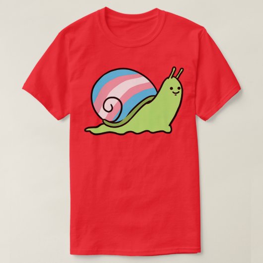 Transgender Snail Trans Pride T-shirt (Design voorkant)