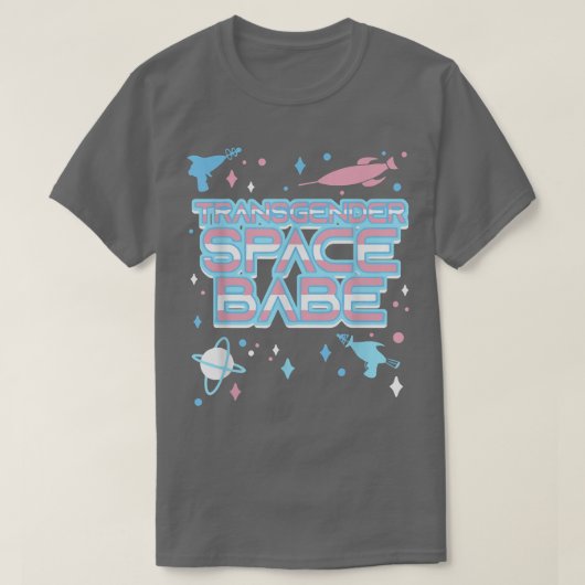 Transgender Space Babe Trans Pride LGBT Pride Mont T-shirt (Design voorkant)