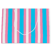Transgender Strepen Vlag Verjaardag Groot Cadeauzakje (Voorkant)