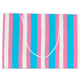 Transgender Strepen Vlag Verjaardag Groot Cadeauzakje (Achterkant)