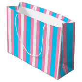  Transgender Stripes Flag Birthday Groot Cadeauzakje (Achterkant Gekanteld)