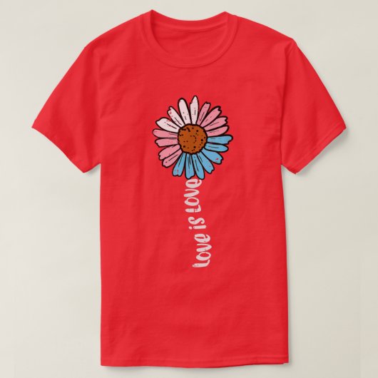 Transgender Sunflower Love Trans Pride Stuff Flag T-shirt (Design voorkant)