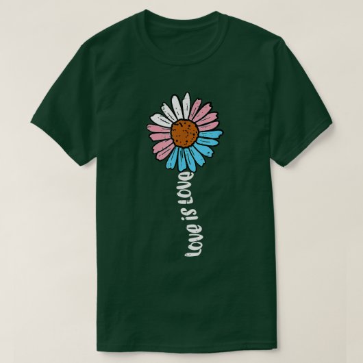 Transgender Sunflower Love Trans Pride Stuff Flag T-shirt (Design voorkant)
