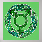 Transgender-symbool Knotwork Poster (Voorkant)