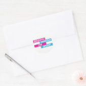 Transgender/Trans/FTM/MTF/Niet-binaire Pride Code Ronde Sticker (Envelop)