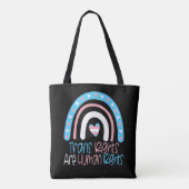 Transgender Trans Rights Ally Pride Month Gift Tote Bag (Achterkant)