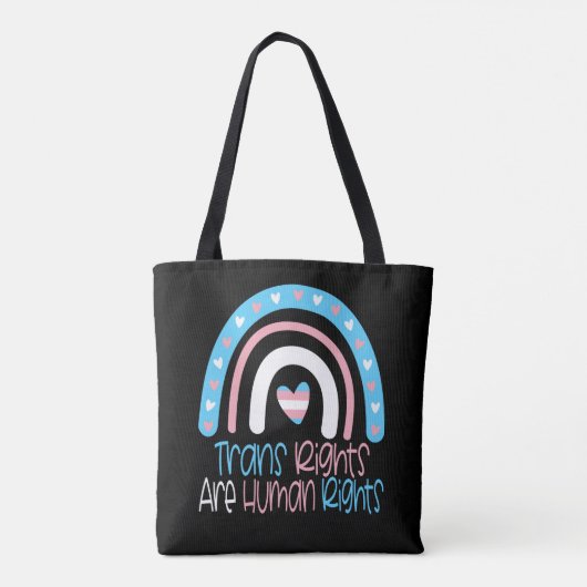 Transgender Trans Rights Ally Pride Month Gift Tote Bag (Achterkant)