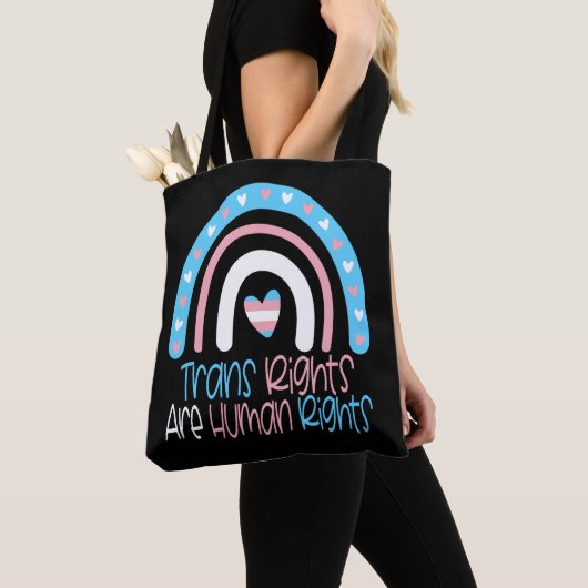 Transgender Trans Rights Ally Pride Month Gift Tote Bag (Dichtbij)