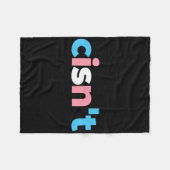 Transgender trots Cisnt - Lgbtq Trans Vlag - Grapp Fleece Deken (Voorkant (Horizontaal))