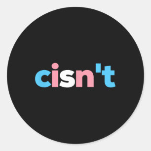 Transgender trots Cisnt - Lgbtq Trans Vlag - Grapp Ronde Sticker