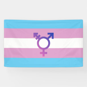 Transgender trots en symbool spandoek