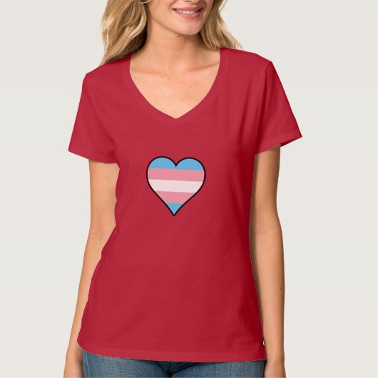 Transgender trots hart T-shirt (Voorkant)