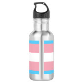Transgender trots roestvrijstalen waterfles (Achterkant)