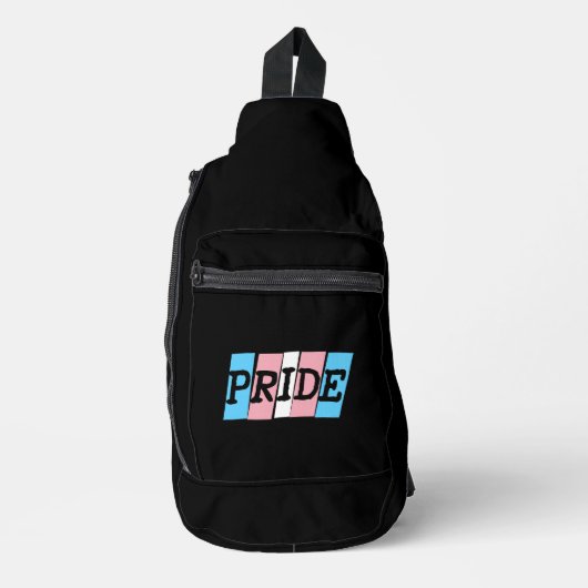Transgender trots tekst sling bag (Voorkant)