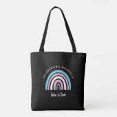 Transgender trots viert diversiteit Liefdescitaat Tote Bag (Achterkant)