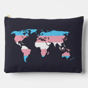 Transgender trots wereldkaart etui
