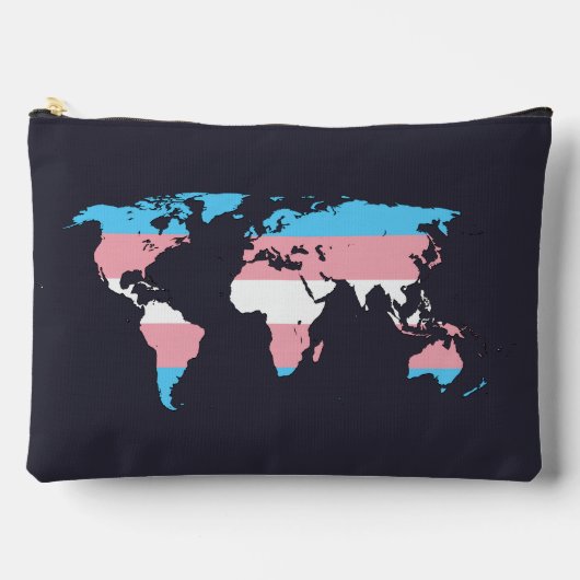 Transgender trots wereldkaart etui (Voorkant)
