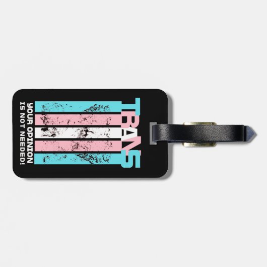 Transgender. Uw mening is niet nodig. Bagagelabel (Achterkant horizontaal)