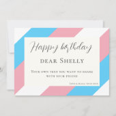 Transgender verjaardag gefeliciteerd met kerst feestdagenkaart (Voorkant)