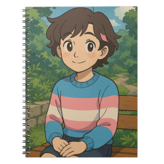 Transgender Vlag Anime Persoon | LGBTQIA+  Notitieboek