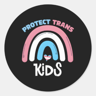 Transgender-vlag beschermen Trans Ronde Sticker