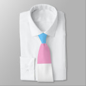 Transgender Vlag Blauw Roze Gestreept LGBT Stropdas (Gebonden)