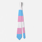 Transgender Vlag Blauw Roze Gestreept LGBT Stropdas (Voorkant)