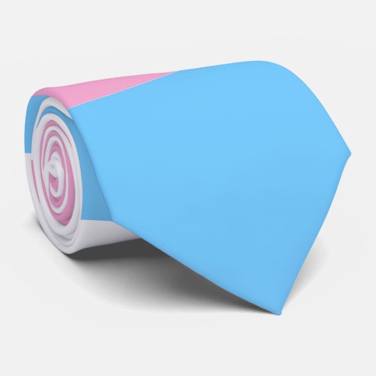 Transgender Vlag Blauw Roze Gestreept LGBT Stropdas (Opgerold)