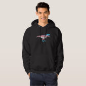Transgender Vlag Dino Rex Straight LHBTQ Gay Pride Hoodie (Voorkant volledig)