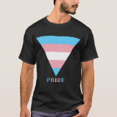 Transgender Vlag Driehoek Pride Veilige Zone & Wor T-shirt (Voorkant)