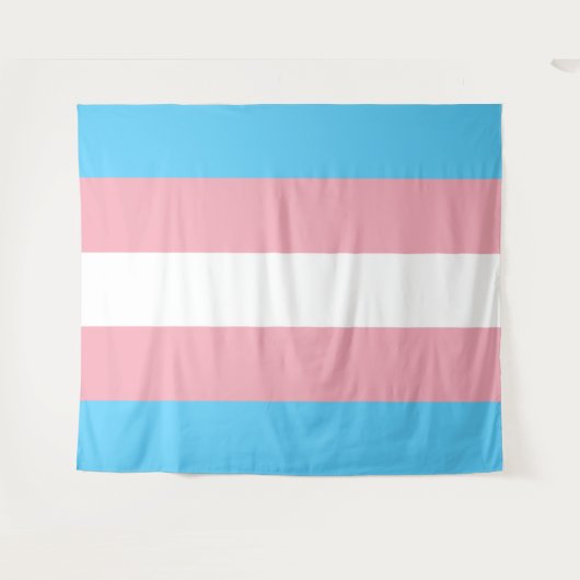 Transgender vlag extra groot wandkleed (Voorkant (horizontaal))
