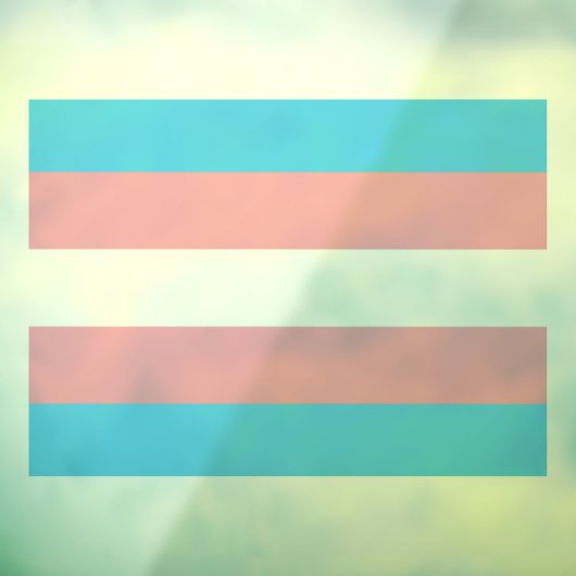 Transgender Vlag, Gender, LGBT & Pride Raamsticker (Vel 3)