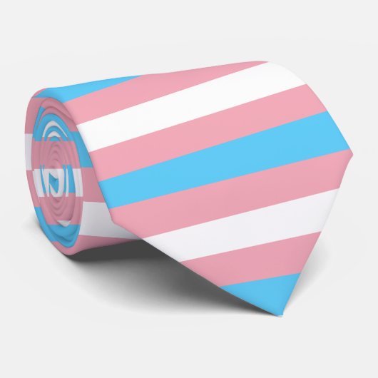 Transgender vlag gestreepte trots stropdas (Opgerold)