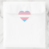 Transgender vlag hart sticker (Tas)
