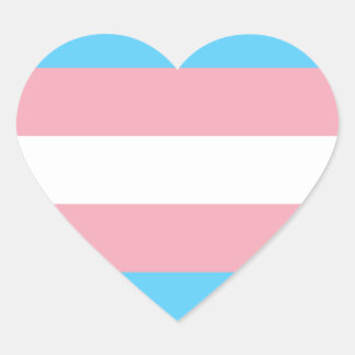 Transgender vlag hart sticker