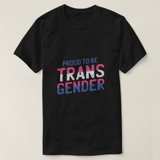 Transgender Vlag Kleuren Proud To Be Pride Dag T-shirt (Design voorkant)