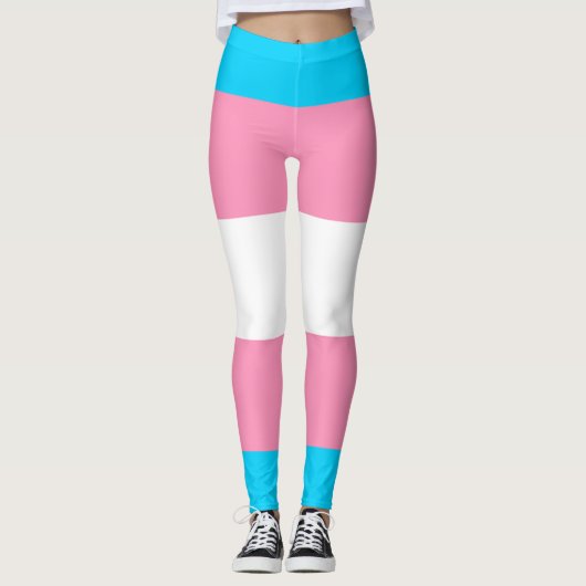 Transgender Vlag | LGBTQIA+ Leggings (Voorkant)