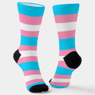 Transgender Vlag   LGBTQIA+ Roze, Blauw en Wit Sokken