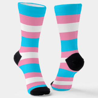 Transgender Vlag | LGBTQIA+ Roze, Blauw en Wit Sokken
