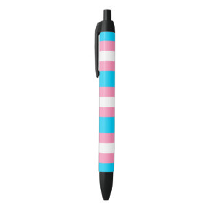 Transgender Vlag   LGBTQIA+ Roze, Blauw en Wit Zwarte Inkt Pen