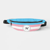 Transgender vlag met een aangepaste initiaal heuptasje (Voorkant)