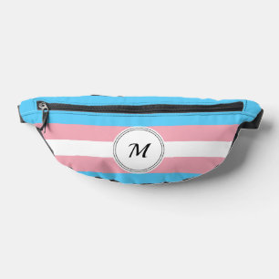 Transgender vlag met een aangepaste initiaal heuptasje