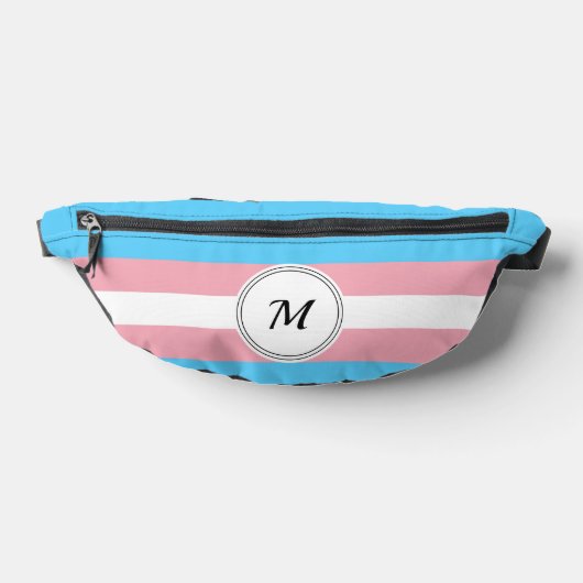 Transgender vlag met een aangepaste initiaal heuptasje (Liggend)